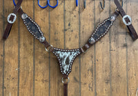 Cowhide and LV gladiator breastcollar